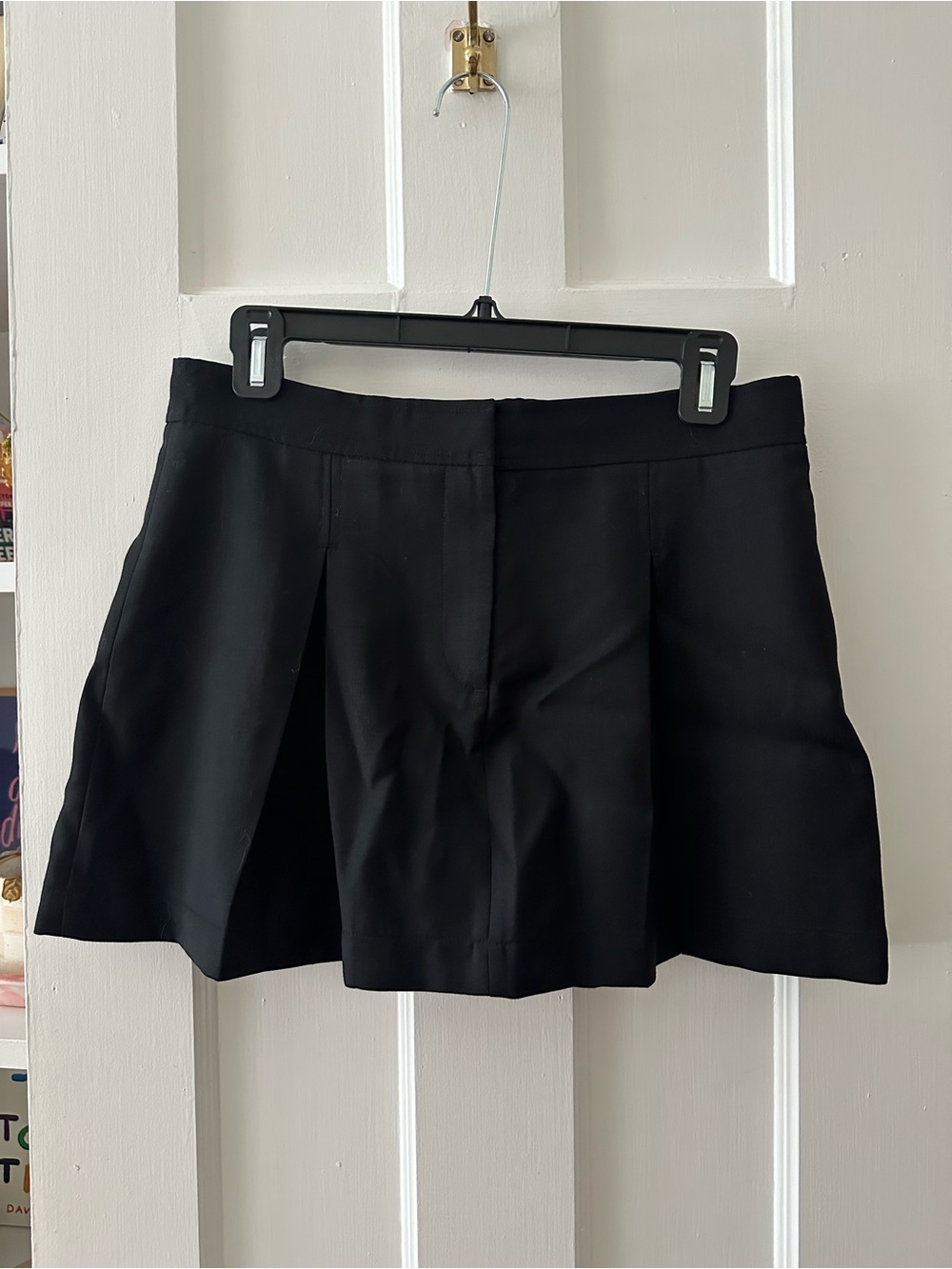 cos pleated wool mini skirt